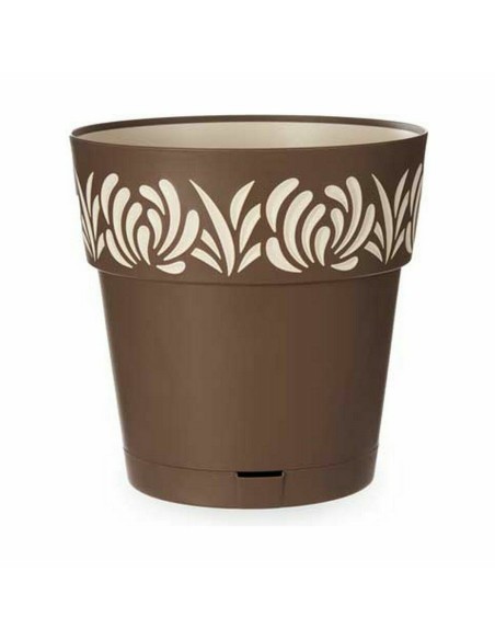 Pot auto-arrosant Stefanplast Gaia Marron Plastique 29 x 29 x 29 cm (6 Unités)