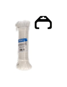écheveau tressé EDM 87804 Blanc polypropylène 4,5 mm x 25 m