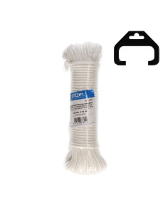 écheveau tressé EDM 87804 Blanc polypropylène 4,5 mm x 25 m 2