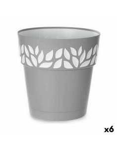 Pot auto-arrosant Stefanplast Cloe Gris Plastique 29 x 29 x 29 cm (6 Unités)
