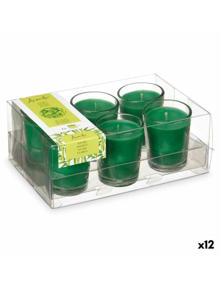 Ensemble de Bougies Parfumées Acorde Bambou Verre (12 Unités)