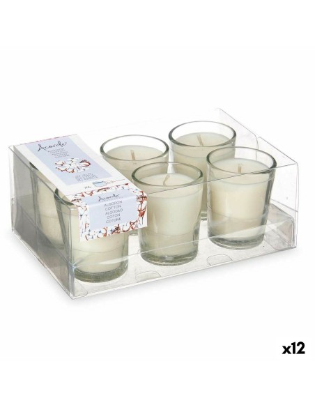 Ensemble de Bougies Parfumées Acorde Coton Verre (12 Unités)