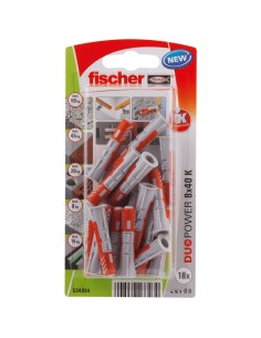 Crampons Fischer DuoPower 534994 8 x 40 mm Nylon (18 Unités)