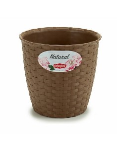 Cache-pot Stefanplast Marron Plastique 14 x 13 x 14 cm (12 Unités) 2