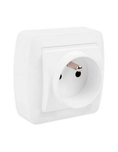 Socle de prise Solera mur60fu Français Bipolaire Blanc 16 A Surface