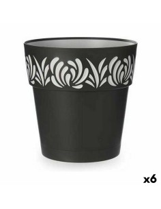 Pot auto-arrosant Stefanplast Gaia Anthracite Plastique 29 x 29 x 29 cm (6 Unités)