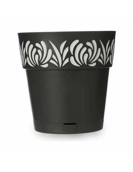 Pot auto-arrosant Stefanplast Gaia Anthracite Plastique 29 x 29 x 29 cm (6 Unités)