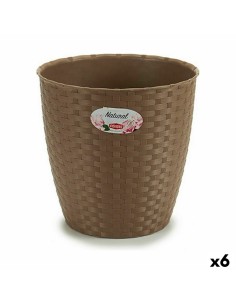 Cache-pot Stefanplast Marron Plastique 24 x 22,5 x 24 cm (6 Unités)