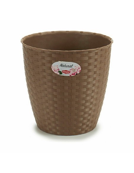 Cache-pot Stefanplast Marron Plastique 24 x 22,5 x 24 cm (6 Unités)