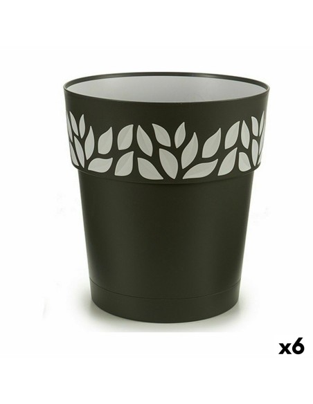Pot auto-arrosant Stefanplast Cloe Anthracite Plastique 29 x 29 x 29 cm (6 Unités)