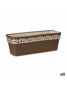 Jardinière Stefanplast Cloe Marron Plastique 49,5 x 17 x 19 cm (12 Unités)