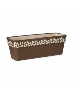 Jardinière Stefanplast Cloe Marron Plastique 49,5 x 17 x 19 cm (12 Unités) 2