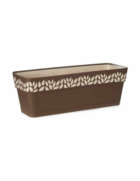 Jardinière Stefanplast Cloe Marron Plastique 49,5 x 17 x 19 cm (12 Unités)
