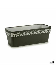 Jardinière Stefanplast Cloe Anthracite Plastique 49,5 x 17 x 19 cm (12 Unités)