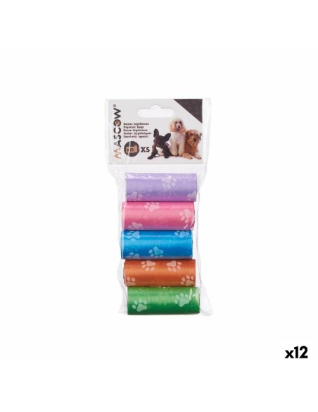 Sacs d'hygiène Mascow 200 Multicouleur Plastique Animaux de compagnie 5 Pièces (12 Unités)
