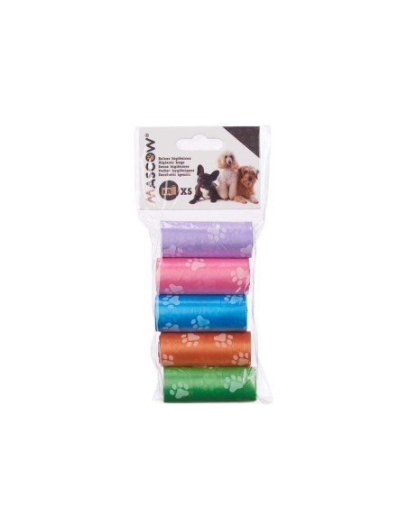 Sacs d'hygiène Mascow 200 Multicouleur Plastique Animaux de compagnie 5 Pièces (12 Unités)