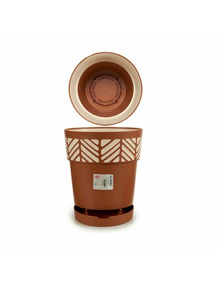 Pot auto-arrosant Stefanplast Orfeo Terre cuite Plastique 29 x 29 x 29 cm (6 Unités)