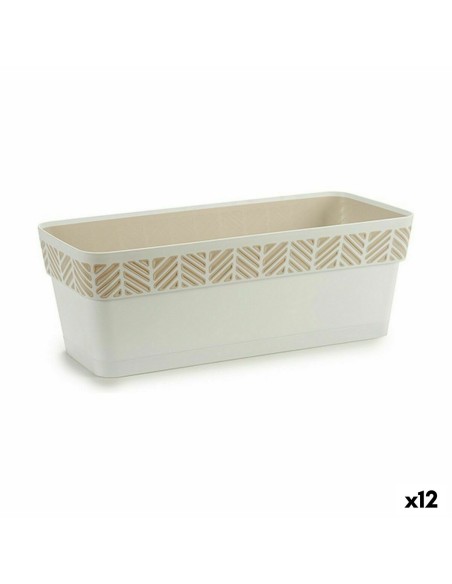 Jardinière Stefanplast Orfeo Blanc Plastique 18,5 x 17 x 49,3 cm (12 Unités)