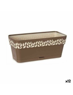 Jardinière Stefanplast Cloe Marron Plastique 13,3 x 12,3 x 29,3 cm (12 Unités)