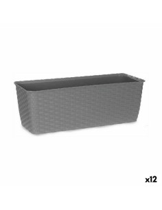 Jardinière Stefanplast Gris Plastique 15,5 x 13,5 x 39 cm (12 Unités)