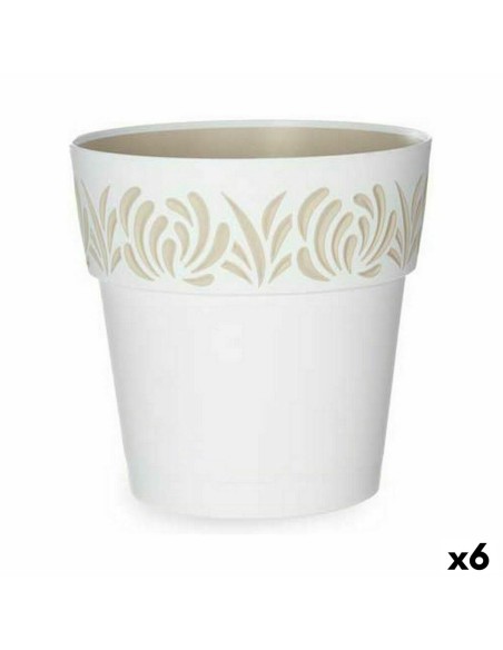 Pot auto-arrosant Stefanplast Gaia Blanc Plastique 25 x 25 x 25 cm (6 Unités)