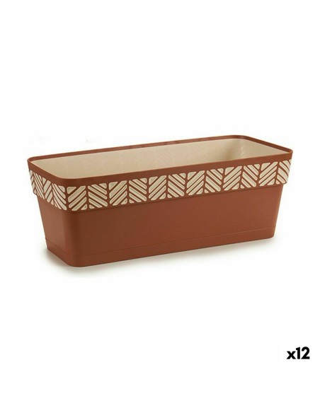 Jardinière Stefanplast Orfeo Terre cuite Plastique 18 x 17 x 49 cm (12 Unités)