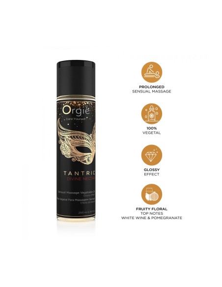 Huile de massage érotique Orgie TANTRIC DIVINE NECTAR 200 ml