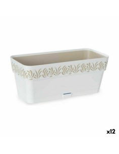 Jardinière Stefanplast Gaia Blanc Plastique 13,3 x 12,3 x 29,3 cm (12 Unités)