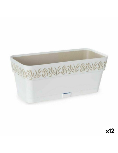 Jardinière Stefanplast Gaia Blanc Plastique 13,3 x 12,3 x 29,3 cm (12 Unités)