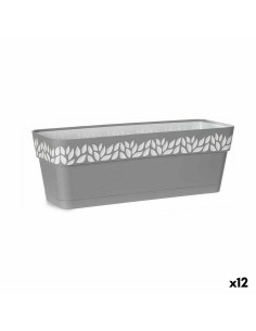 Jardinière Stefanplast Cloe Gris Plastique 49,5 x 17 x 19 cm (12 Unités)