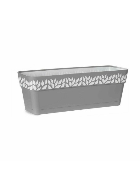 Jardinière Stefanplast Cloe Gris Plastique 49,5 x 17 x 19 cm (12 Unités)