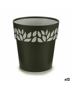 Pot auto-arrosant Stefanplast Cloe Anthracite Plastique 19 x 19 x 19 cm (12 Unités)