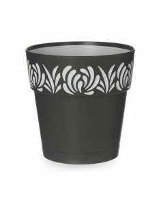 Pot auto-arrosant Stefanplast Gaia Anthracite Plastique 15 x 15 x 15 cm (12 Unités) 2