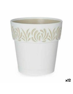 Pot auto-arrosant Stefanplast Gaia Blanc Plastique 15 x 15 x 15 cm (12 Unités)