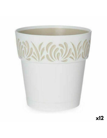 Pot auto-arrosant Stefanplast Gaia Blanc Plastique 15 x 15 x 15 cm (12 Unités)