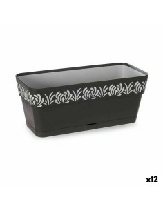 Jardinière Stefanplast Gaia Anthracite Plastique 13,3 x 12,3 x 29,3 cm (12 Unités)