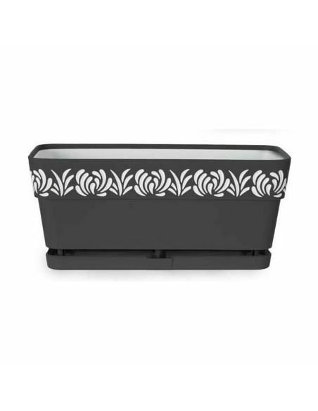 Jardinière Stefanplast Gaia Anthracite Plastique 13,3 x 12,3 x 29,3 cm (12 Unités)