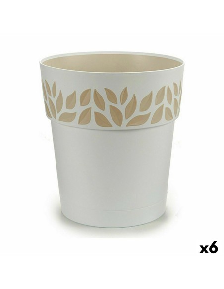 Pot auto-arrosant Stefanplast Cloe Blanc Plastique 29 x 29 x 29 cm (6 Unités)