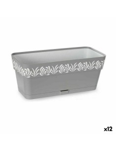 Jardinière Stefanplast Gaia Gris Plastique 13,3 x 12,3 x 29,3 cm (12 Unités)