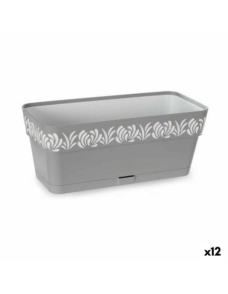 Jardinière Stefanplast Gaia Gris Plastique 13,3 x 12,3 x 29,3 cm (12 Unités)