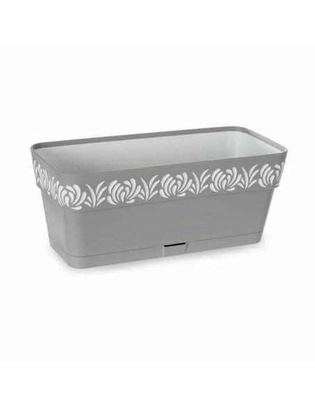 Jardinière Stefanplast Gaia Gris Plastique 13,3 x 12,3 x 29,3 cm (12 Unités)