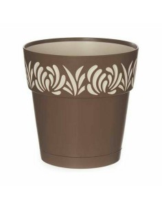 Pot auto-arrosant Stefanplast Gaia Marron Plastique 15 x 15 x 15 cm (12 Unités) 2