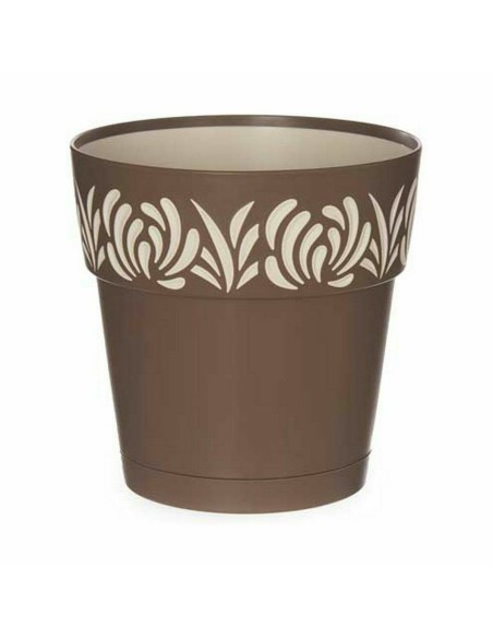 Pot auto-arrosant Stefanplast Gaia Marron Plastique 15 x 15 x 15 cm (12 Unités)