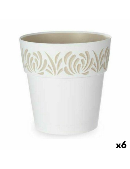 Pot auto-arrosant Stefanplast Gaia Blanc Plastique 29 x 29 x 29 cm (6 Unités)