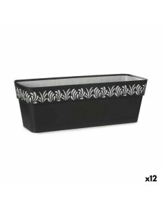 Jardinière Stefanplast Gaia Anthracite Plastique 49,5 x 17 x 19 cm (12 Unités)