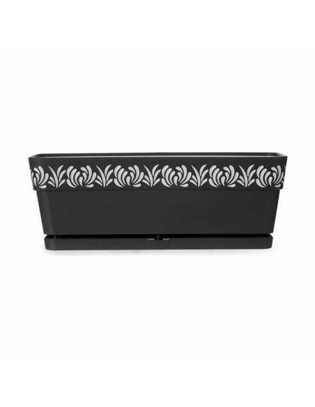 Jardinière Stefanplast Gaia Anthracite Plastique 49,5 x 17 x 19 cm (12 Unités)