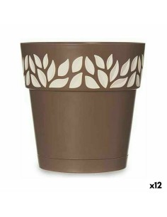 Pot auto-arrosant Stefanplast Cloe Marron Plastique 15 x 15 x 15 cm (12 Unités)