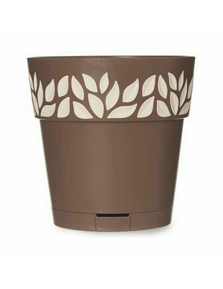 Pot auto-arrosant Stefanplast Cloe Marron Plastique 15 x 15 x 15 cm (12 Unités)