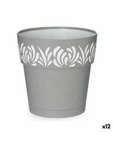 Pot auto-arrosant Stefanplast Gaia Gris Plastique 19 x 19 x 19 cm (12 Unités)