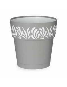Pot auto-arrosant Stefanplast Gaia Gris Plastique 19 x 19 x 19 cm (12 Unités) 2
